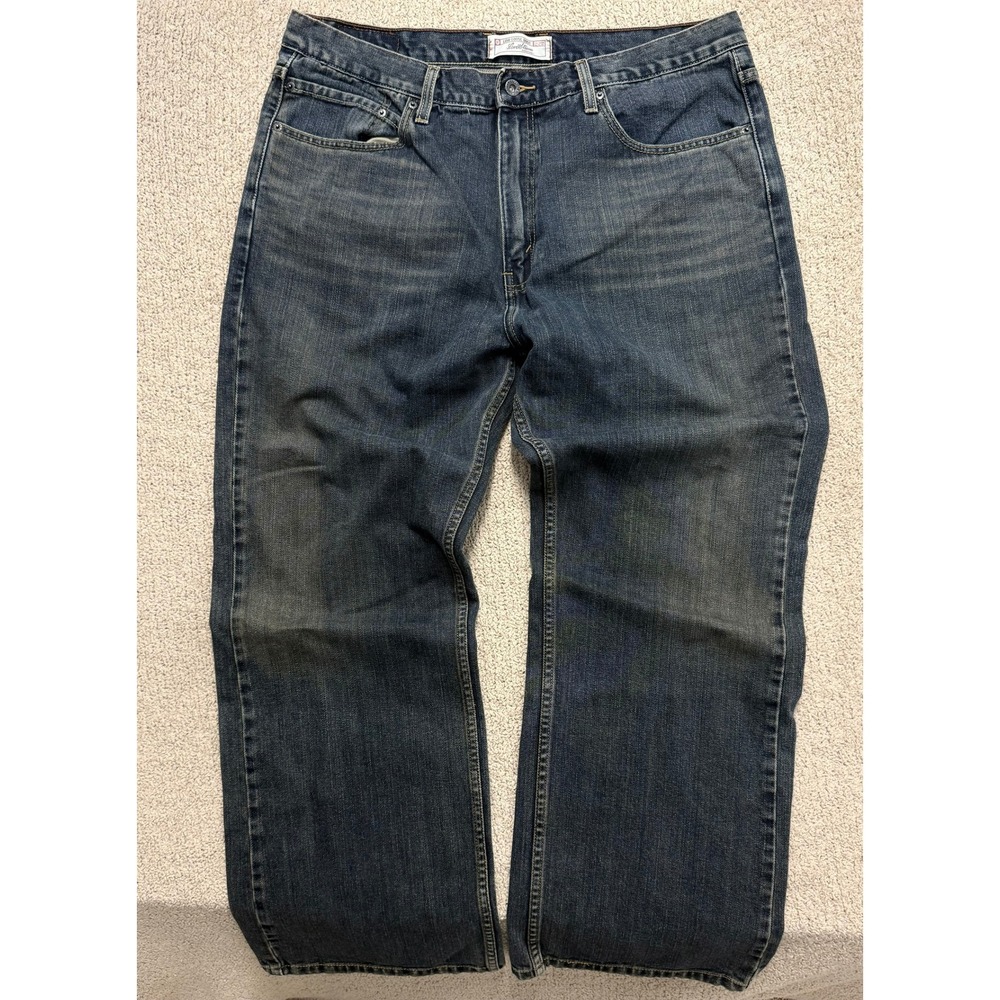 Levi Strauss Signature Low Loose Bootcut Jeans 38x32 Blue